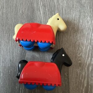 Vintage 90s little people Colorful Horse Toy Set
